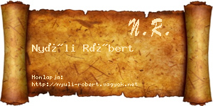 Nyúli Róbert névjegykártya