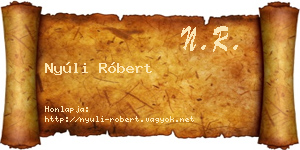 Nyúli Róbert névjegykártya