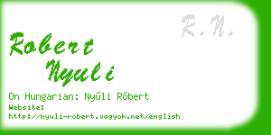 robert nyuli business card