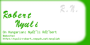 robert nyuli business card